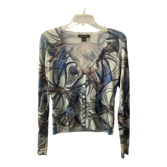 Motive Lightweight V-Neck Sweater Top Small - Picture 1 of 5